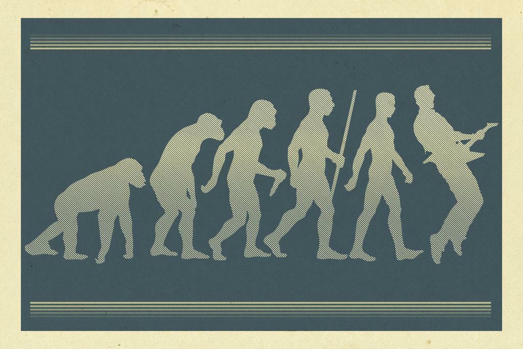 Guitar Player Evolution Parody | Funny Music Themed Poster | Humorous Wall Art for Guitarists - Music Poster