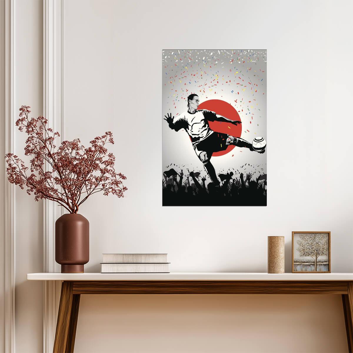 Japan National Soccer Team | Sports Poster | Football Fan Wall Art