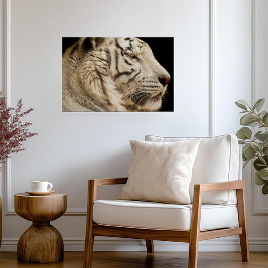 White Tiger Close Up | Wildlife Photography Portrait | Animal Poster - Photography Poster