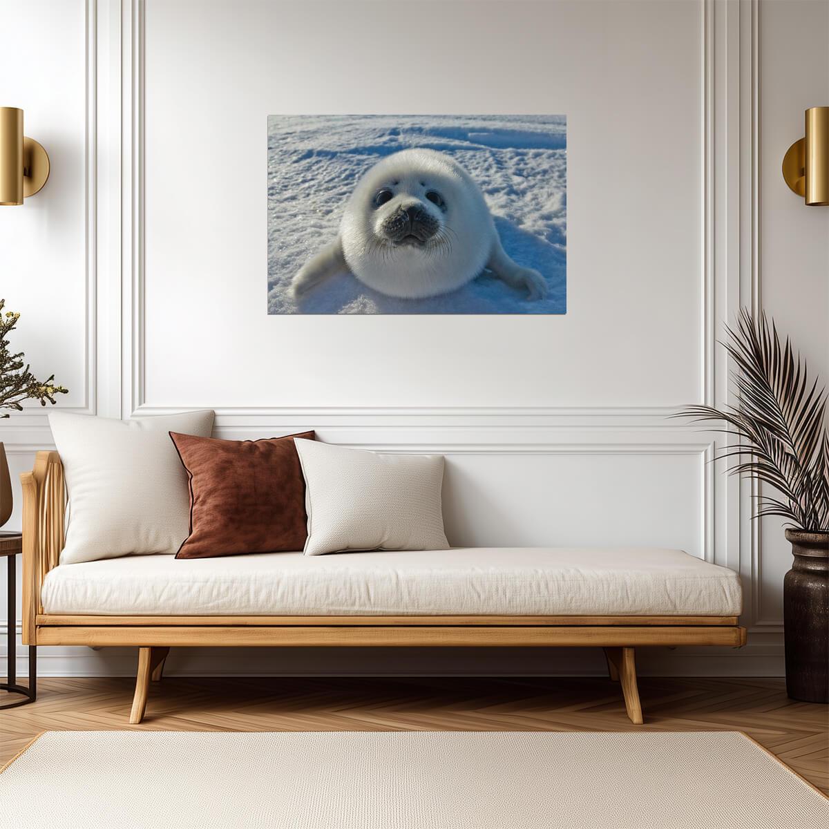 Baby Arctic Seal in Canada | Cute Wildlife Photography | Animal Poster - Photography Poster