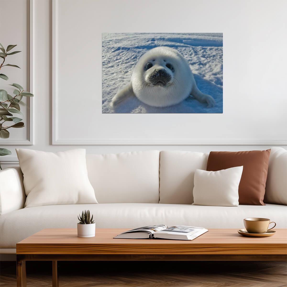 Baby Arctic Seal in Canada | Cute Wildlife Photography | Animal Poster - Photography Poster