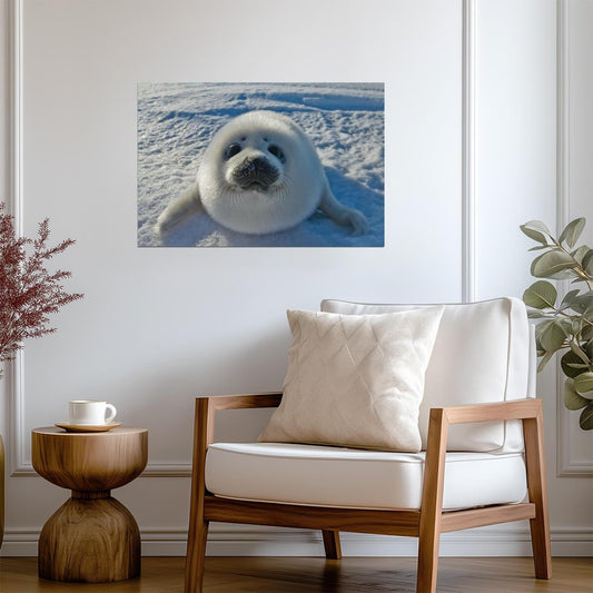 Baby Arctic Seal in Canada | Cute Wildlife Photography | Animal Poster - Photography Poster