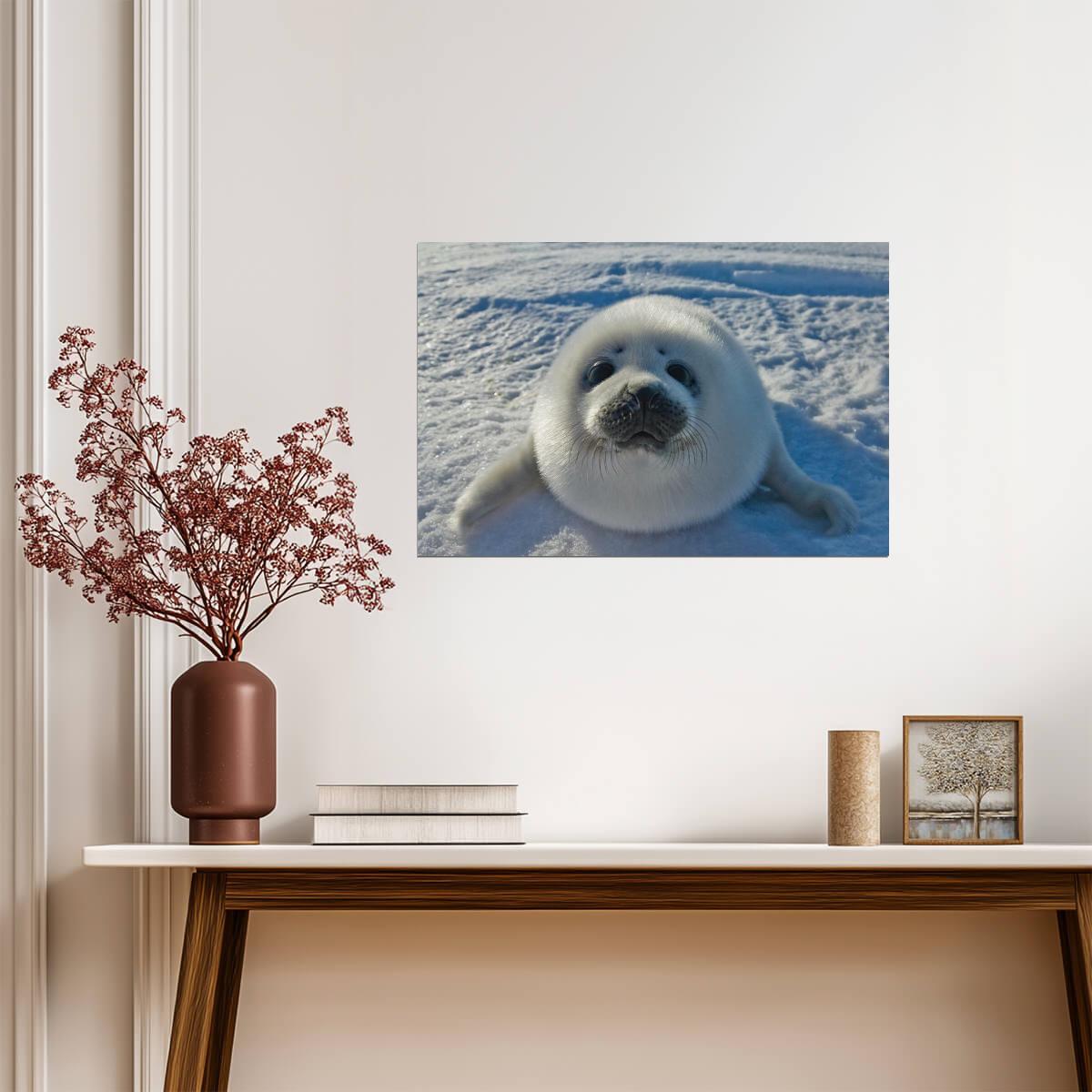 Baby Arctic Seal in Canada | Cute Wildlife Photography | Animal Poster - Photography Poster