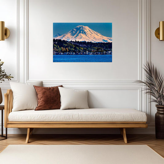Snowcapped Mount Rainier | Washington State Photography | National Park Poster - Photography Poster