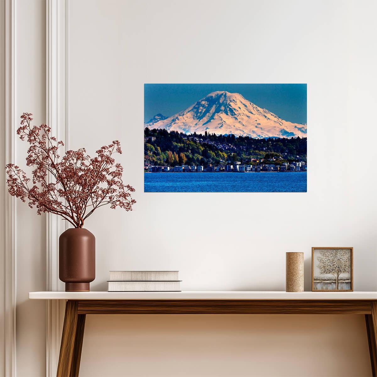 Snowcapped Mount Rainier | Washington State Photography | National Park Poster - Photography Poster