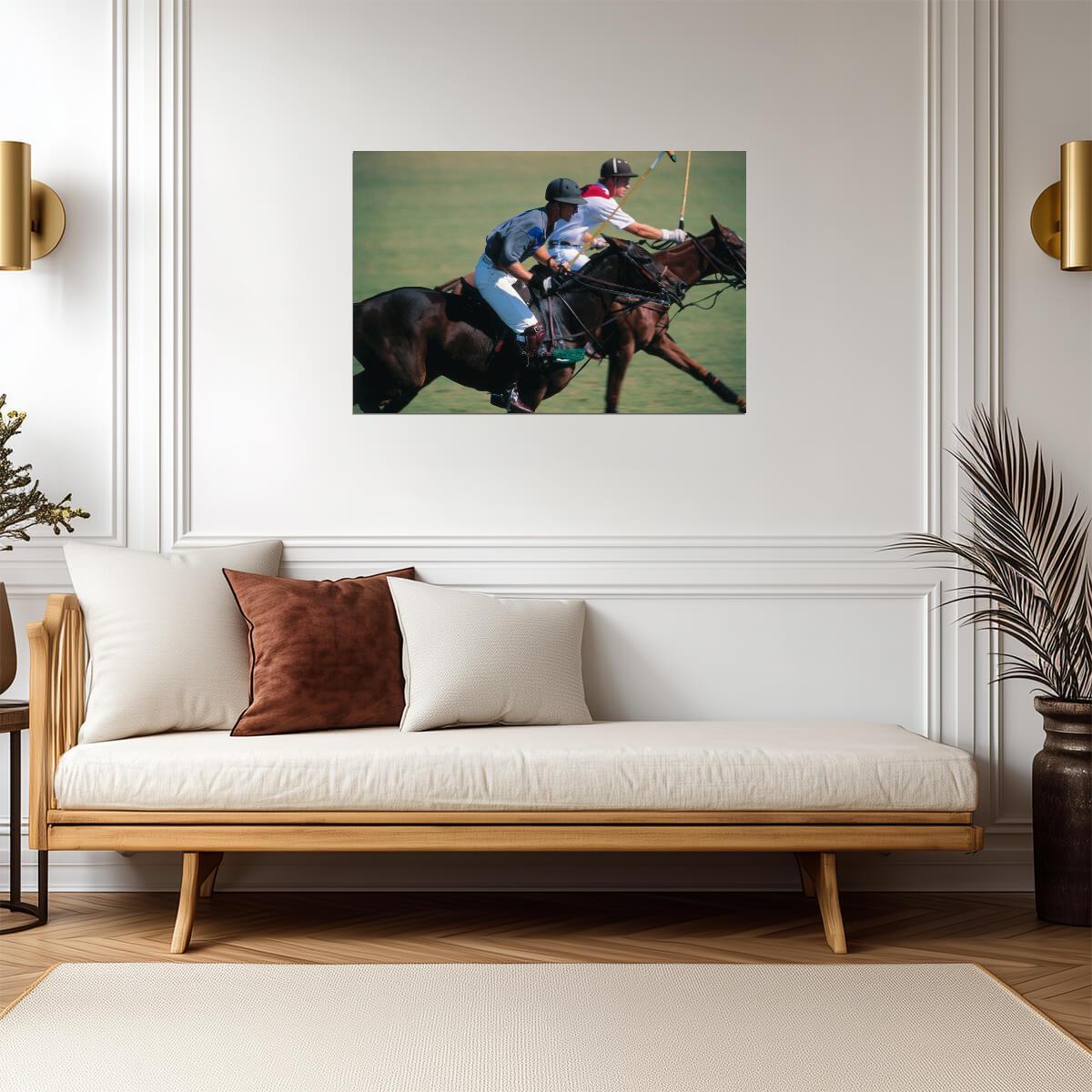 Two Polo Players at a Match | Equestrian Sports Photography | Polo Poster - Sports Poster