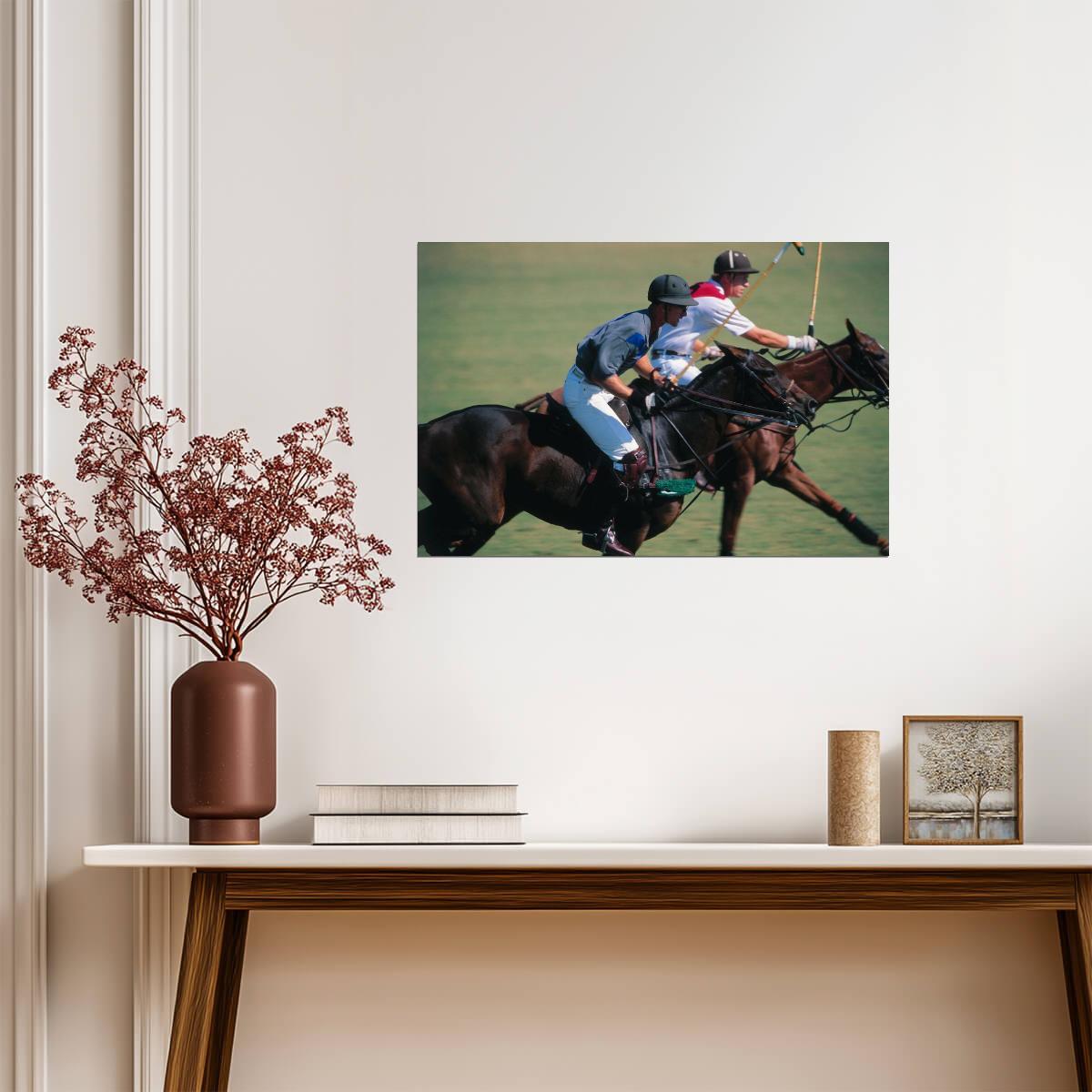 Two Polo Players at a Match | Equestrian Sports Photography | Polo Poster - Sports Poster
