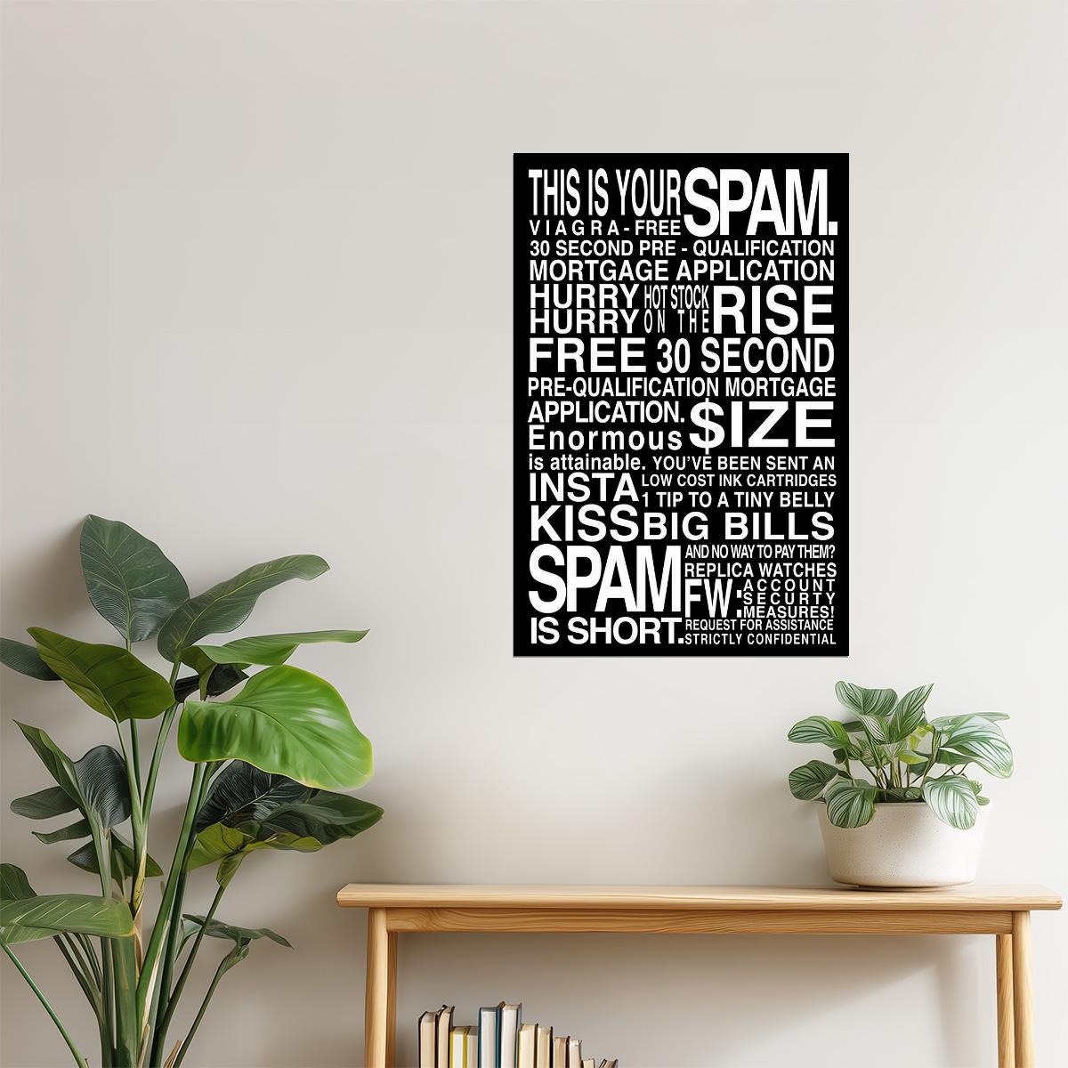 Spamifesto | Funny Demotivational Poster (Black)