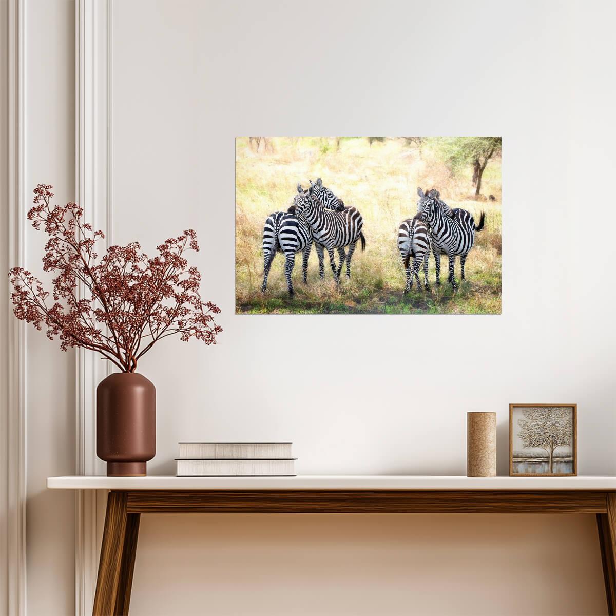 Two Zebras on Alert | African Wildlife Photography | Animal Poster - Photography Poster