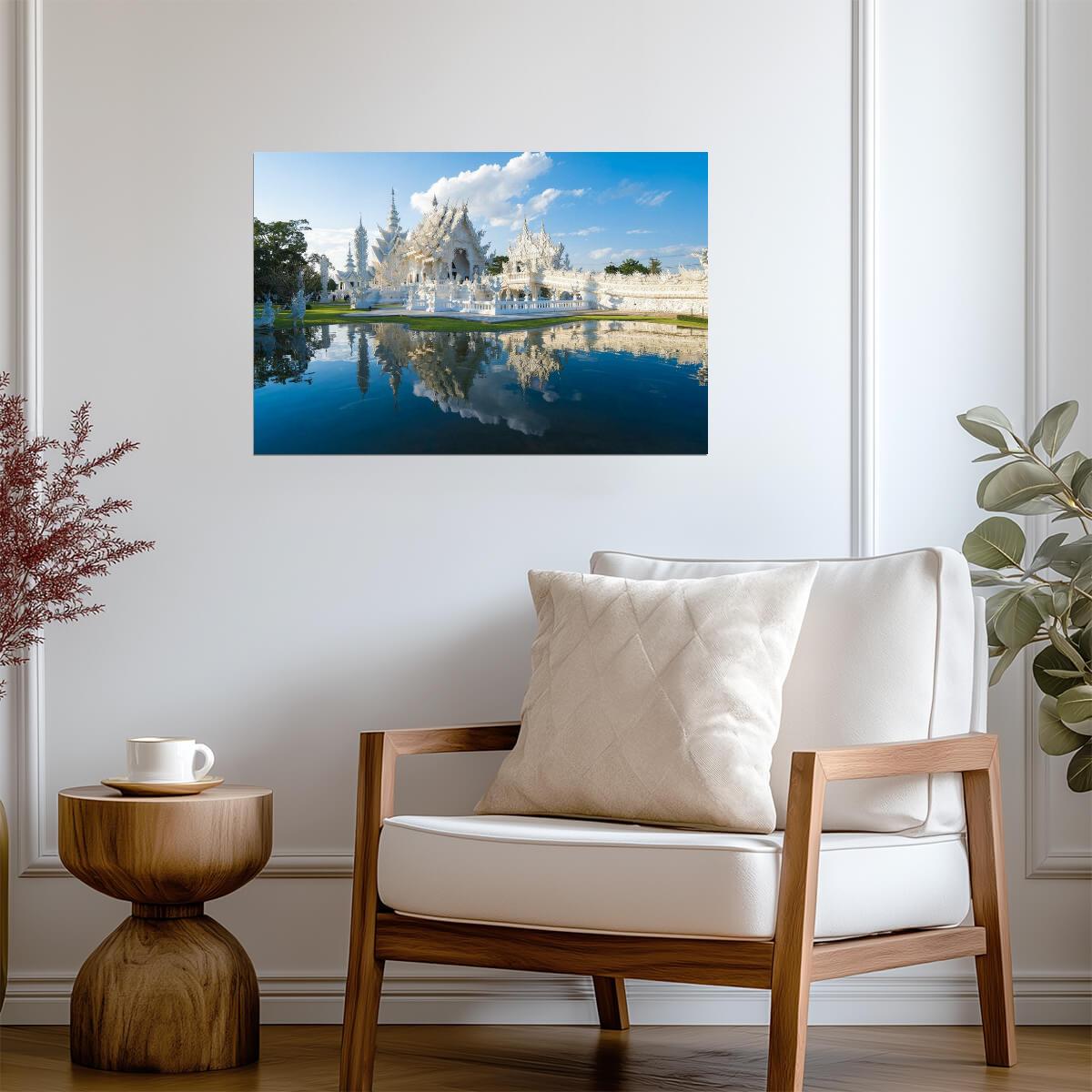 Wat Rong Khun (White Temple) | Chiang Rai Thailand Photography | Landmark Poster - Photography Poster