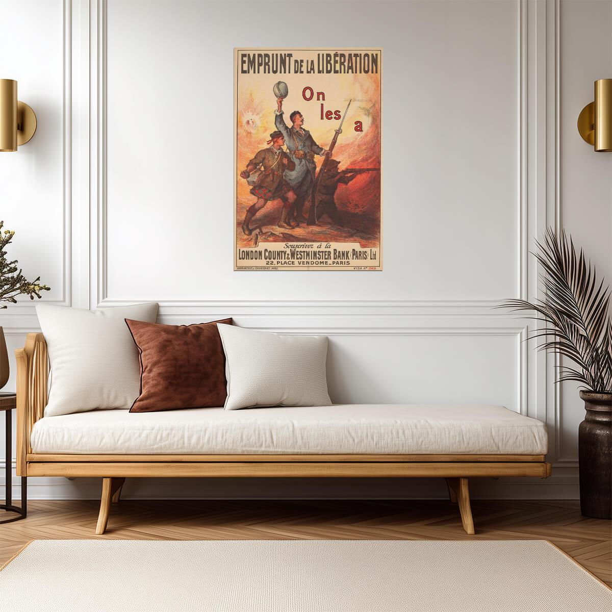"Emprunt de la Libération" | French Liberation Loan | Vintage WWI Poster - Vintage & Retro Poster