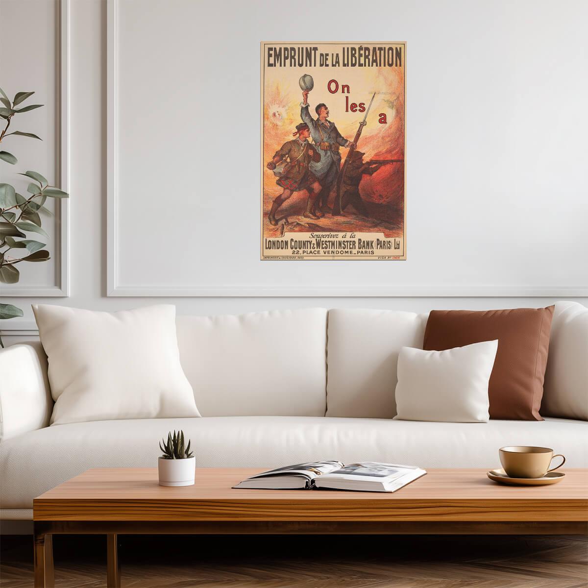 "Emprunt de la Libération" | French Liberation Loan | Vintage WWI Poster - Vintage & Retro Poster