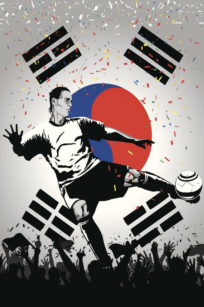 South Korea National Soccer Team | Sports Poster | Football Fan Wall Art