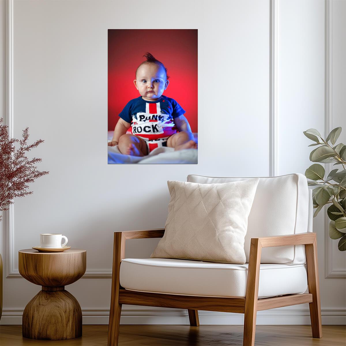 Punk Rock Baby With a Mohawk | Fashion Photography Print | Edgy Portrait Poster - Photography Poster