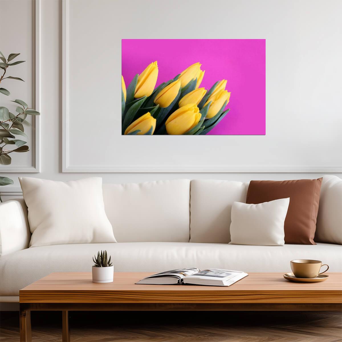 Yellow Tulip Bouquet | Floral Photography Print | Spring Flower Poster - Photography Poster