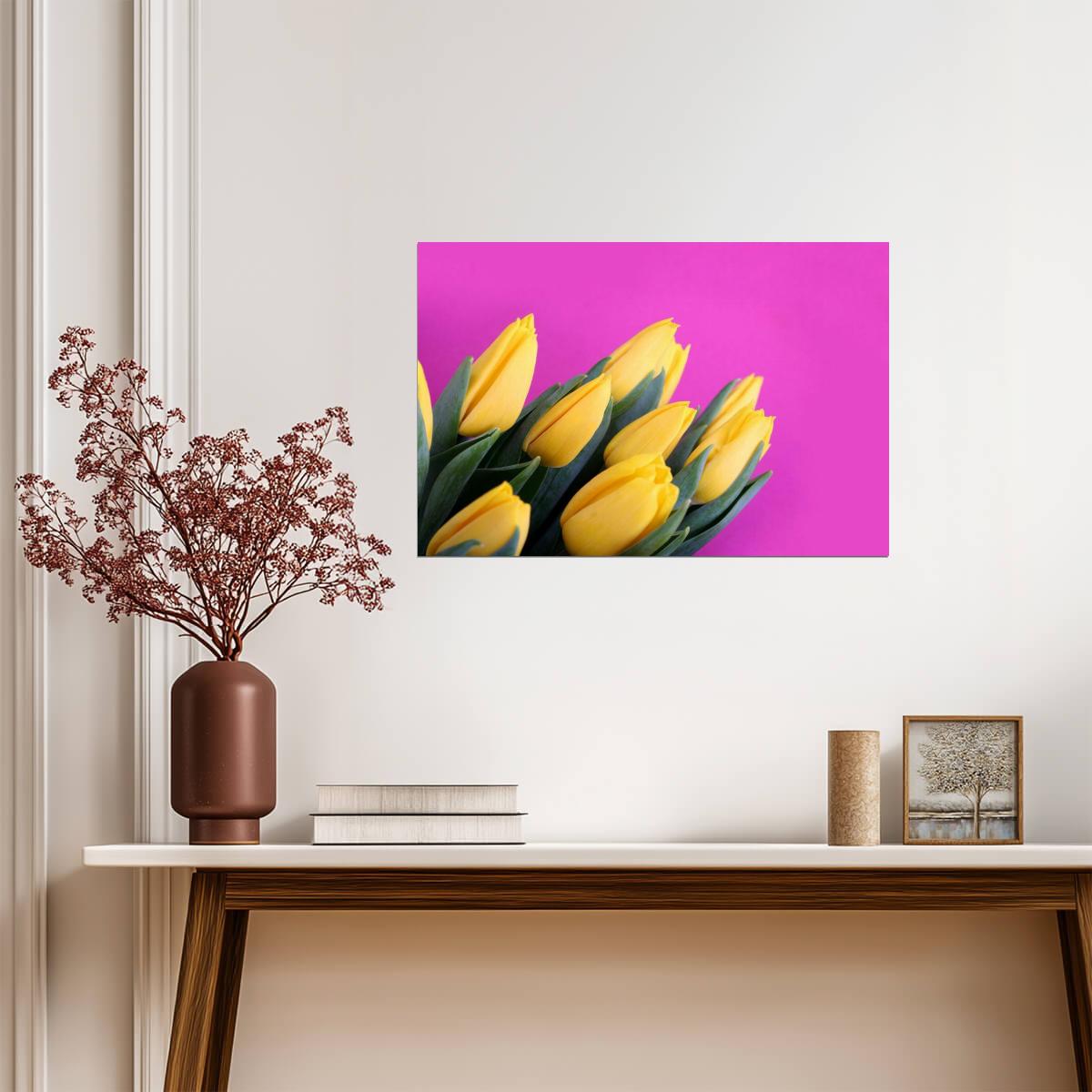 Yellow Tulip Bouquet | Floral Photography Print | Spring Flower Poster - Photography Poster
