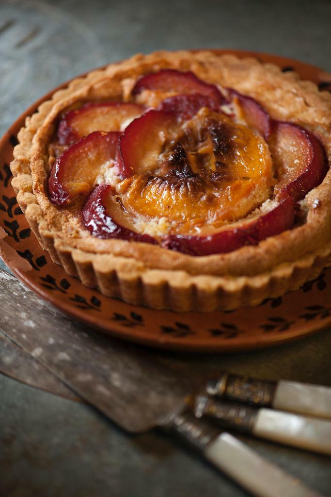 Homemade Fresh Peach Tart | Food Photography | Kitchen & Baking Poster - Photography Poster