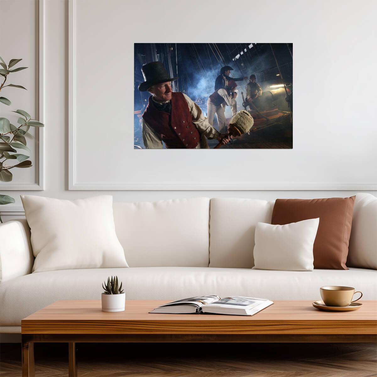 Old Sailor Firing a Cannon | Nautical Photography | Historical Reenactment Poster - Photography Poster