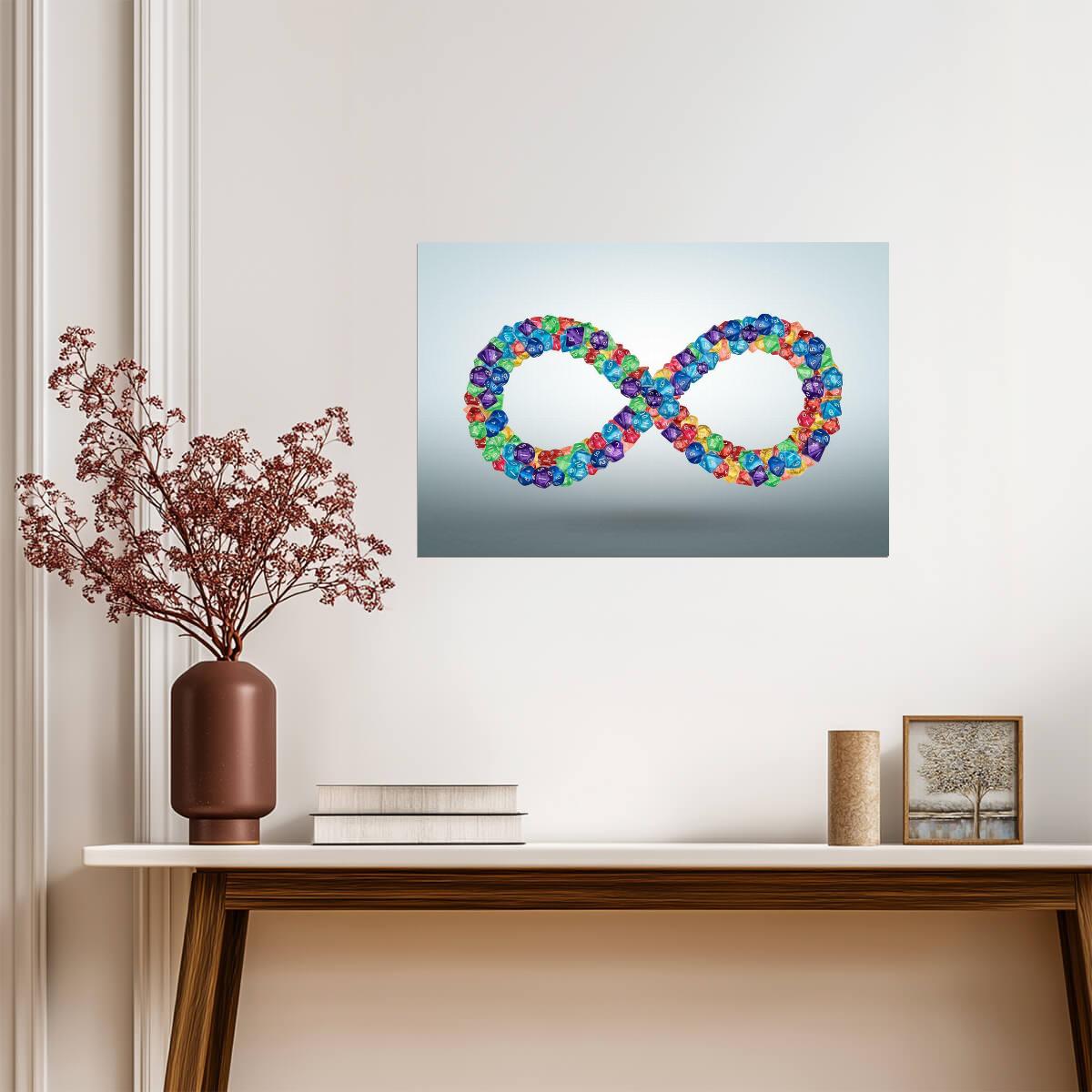 The Infinity Mark | Abstract Light Painting Photography | Conceptual Art Poster - Graphic & Art Poster