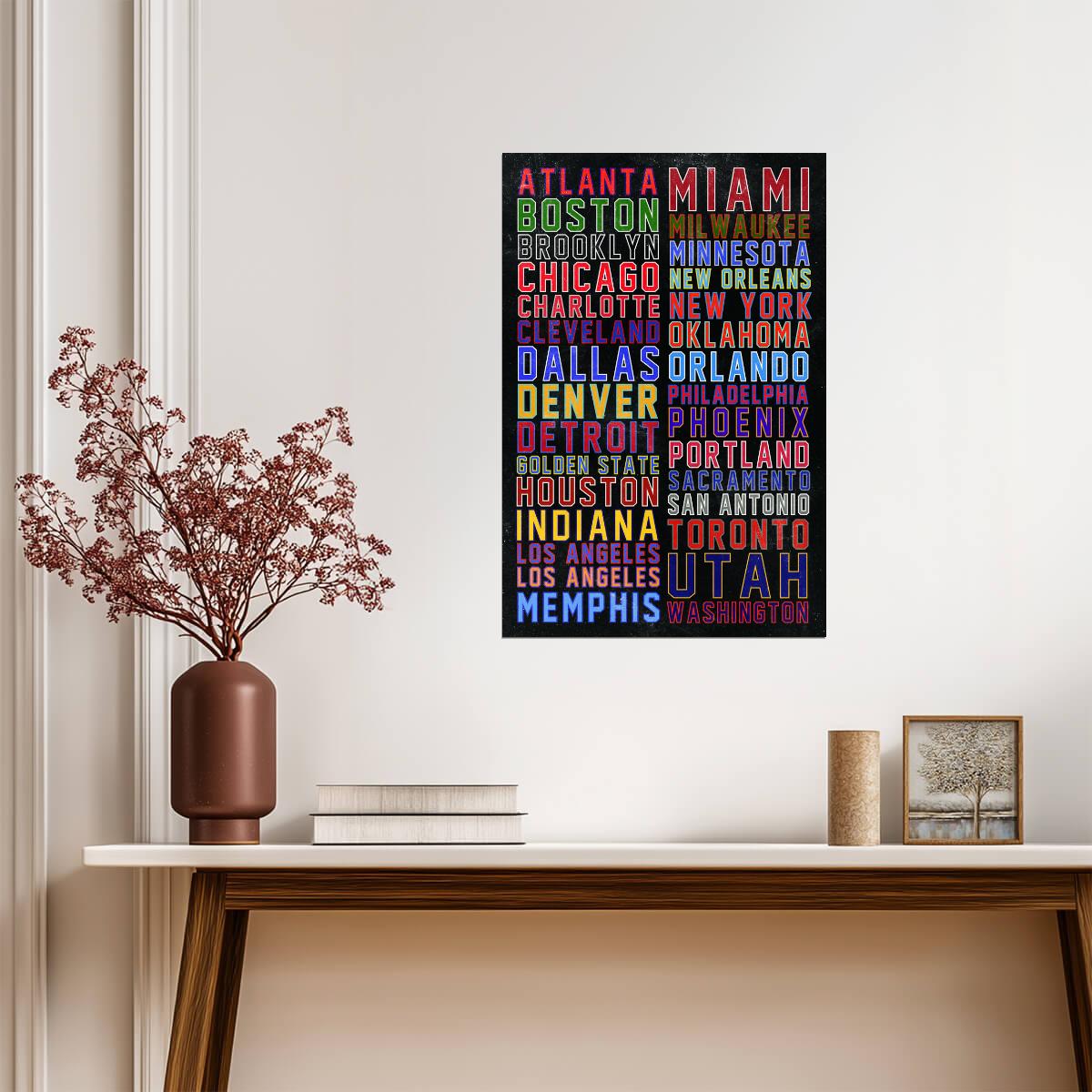 Colorful Sports City Collage | Abstract Team Art | Fan Poster