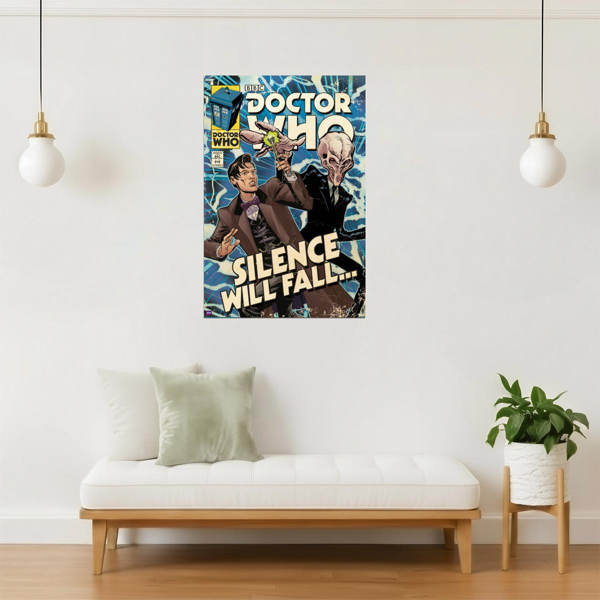 Doctor Who Silence Will Fall Poster | Comic Book Cover Art | Sci-Fi Wall Decor