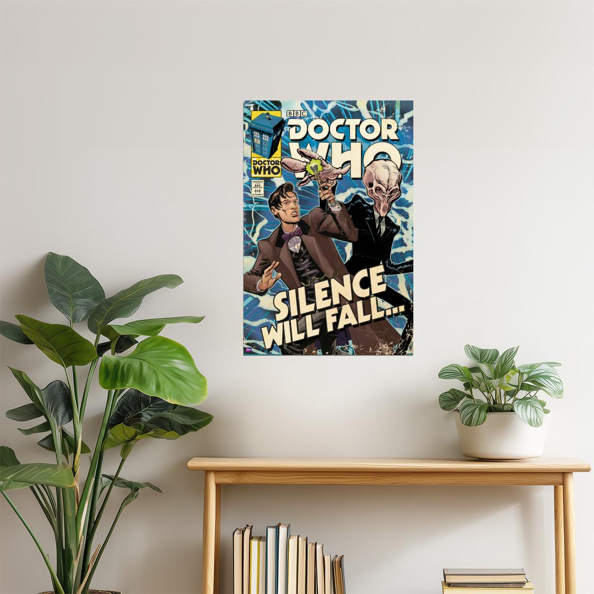Doctor Who Silence Will Fall Poster | Comic Book Cover Art | Sci-Fi Wall Decor