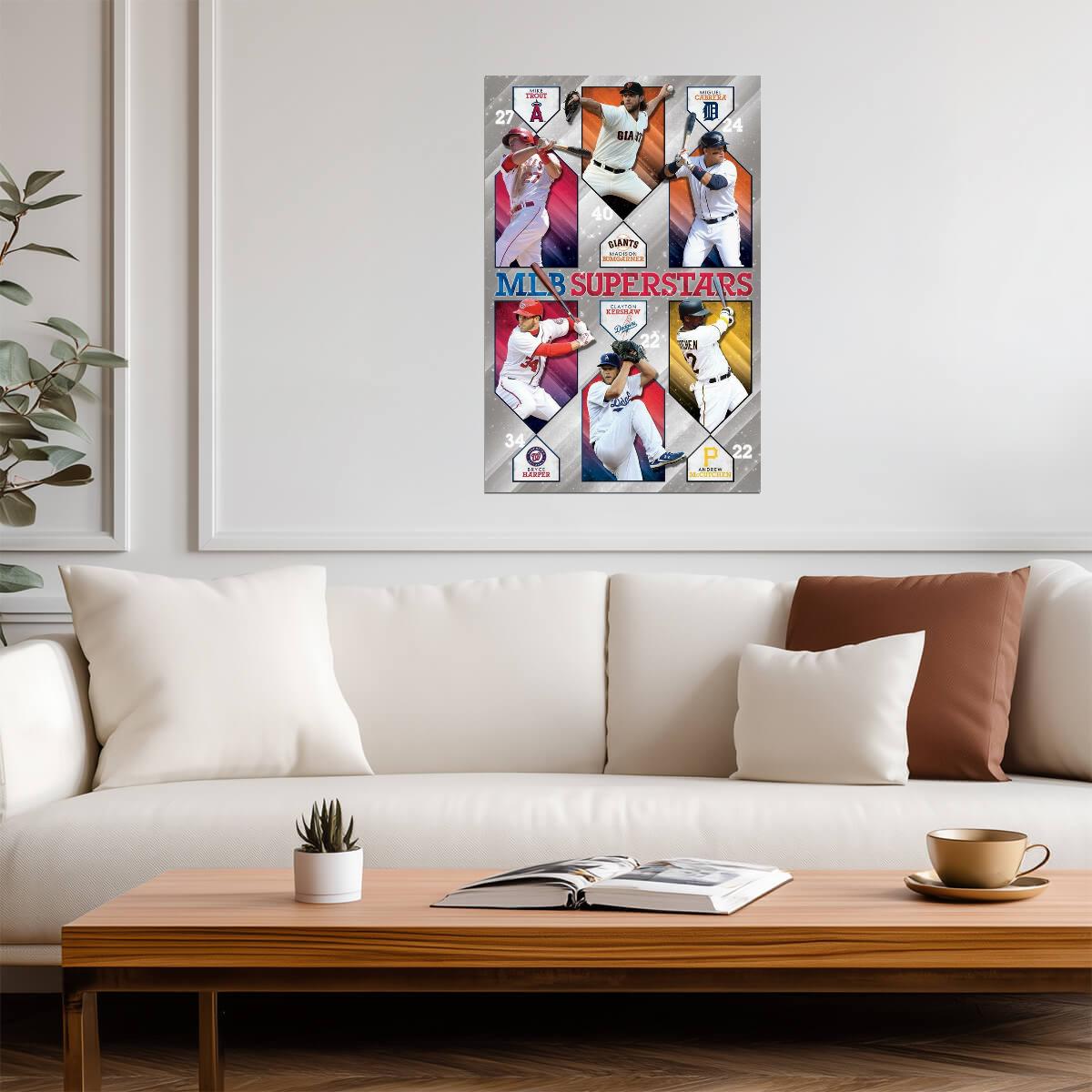 Baseball Superstars Collage | Sports Poster | Legendary Players Wall Art