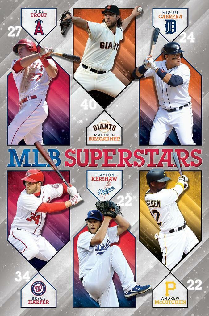 Baseball Superstars Collage | Sports Poster | Legendary Players Wall Art