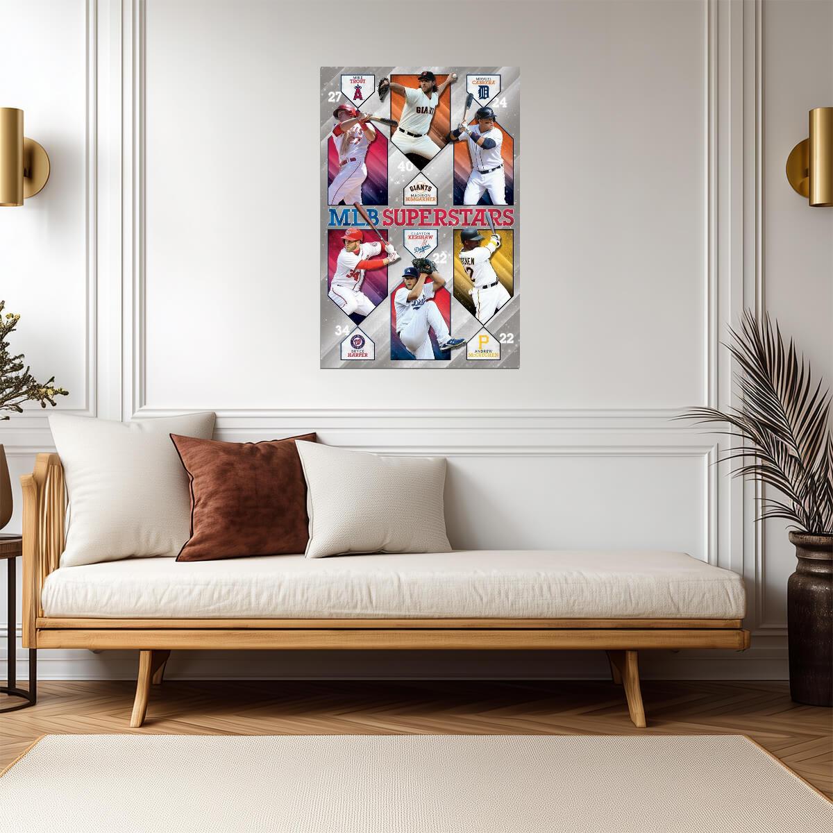 Baseball Superstars Collage | Sports Poster | Legendary Players Wall Art