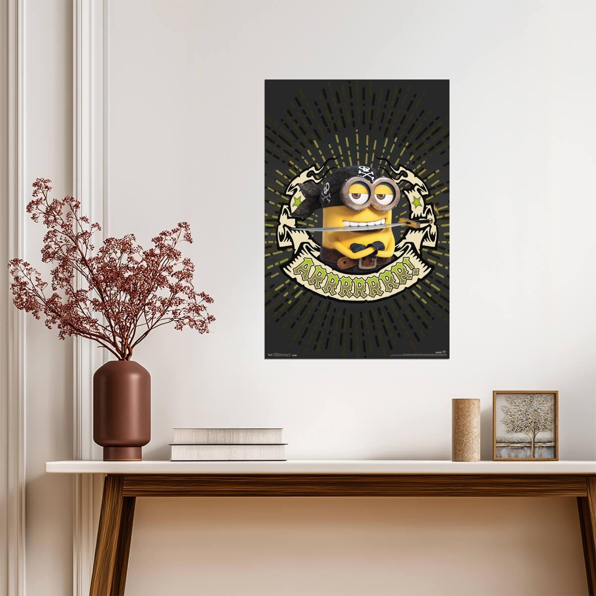 Minions as Pirates | "Arrrrr!" Quote Poster | Animated Movie Art - Movies & TV Poster