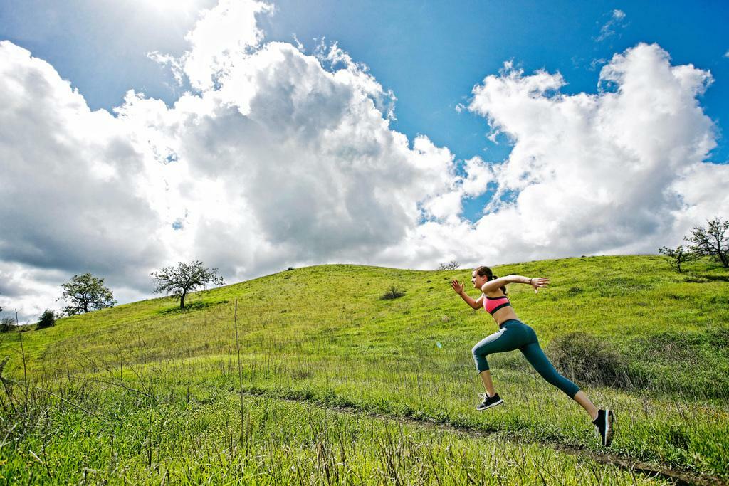 Running Woman on Hill | Inspirational Motivational Poster