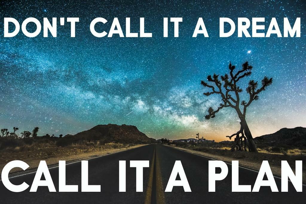 Don’t Call It a Dream, Call It a Plan | Motivational Poster