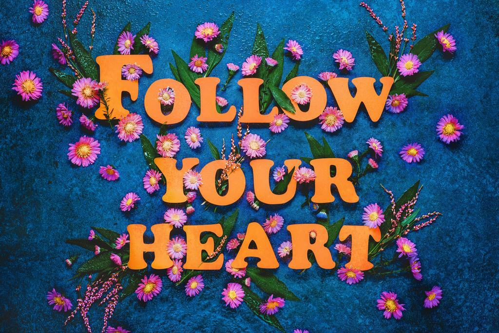 Follow Your Heart | Floral Motivational Quote Poster