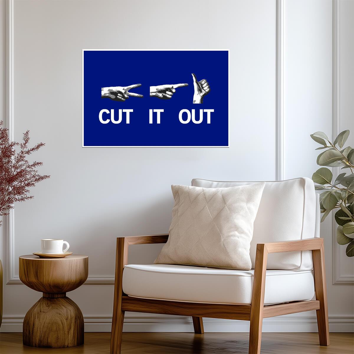 Full House | Cut It Out Hand Gesture | Joey Gladstone Retro TV Show Poster - Movies & TV Poster