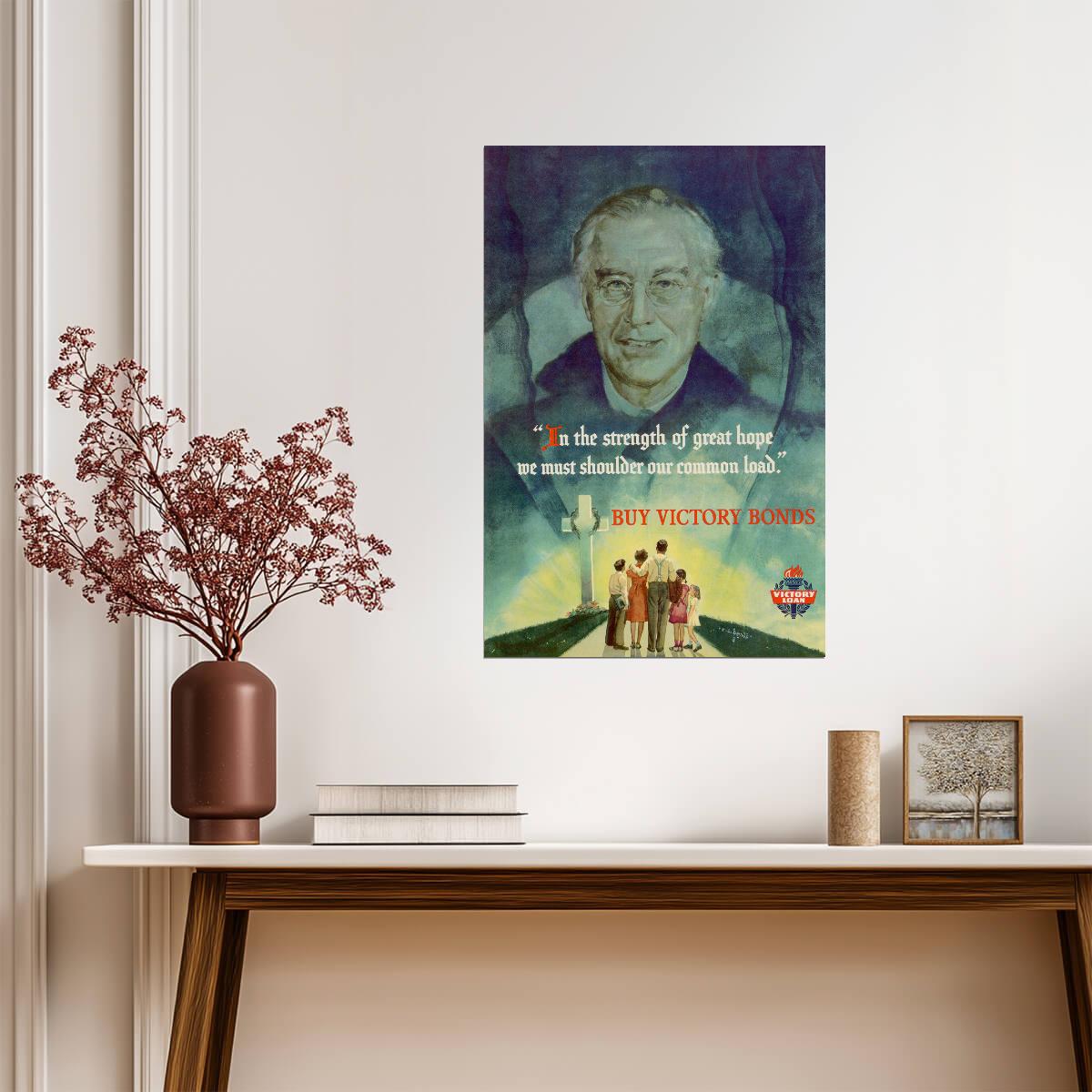"In The Strength of Great Hope" | WWI Red Cross Poster | Vintage Propaganda Art - Vintage & Retro Poster