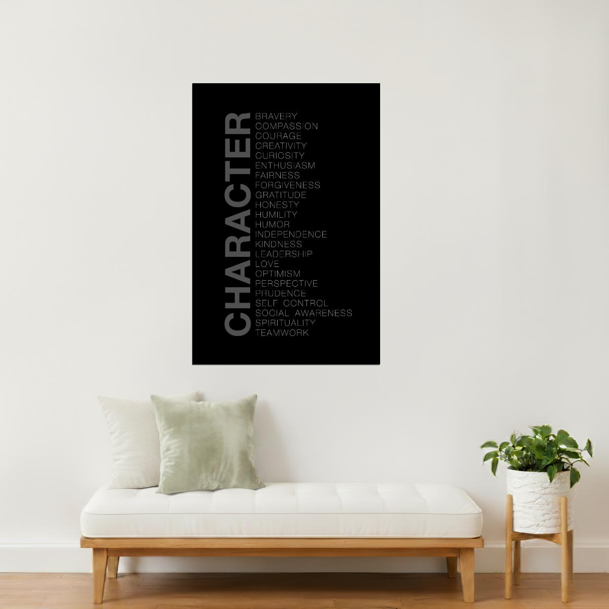 Character | Bravery, Courage, Compassion and Values Poster