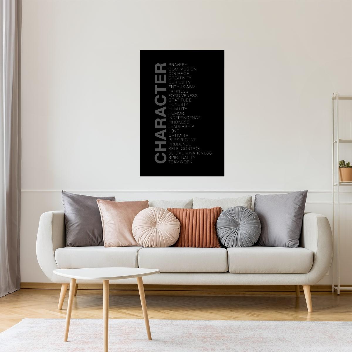 Character | Bravery, Courage, Compassion and Values Poster
