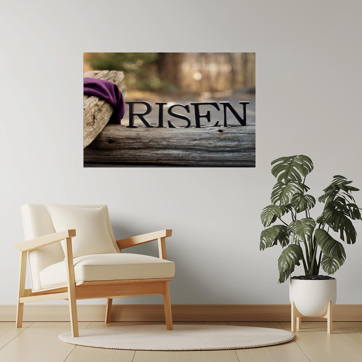 He Is Risen | Christian Inspirational Poster
