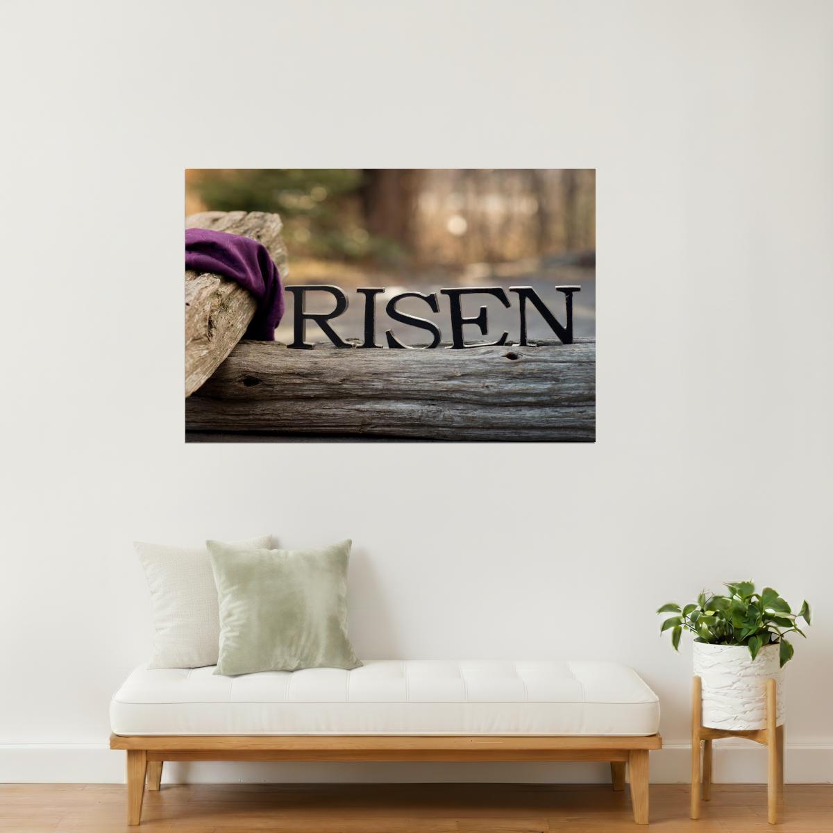 He Is Risen | Christian Inspirational Poster