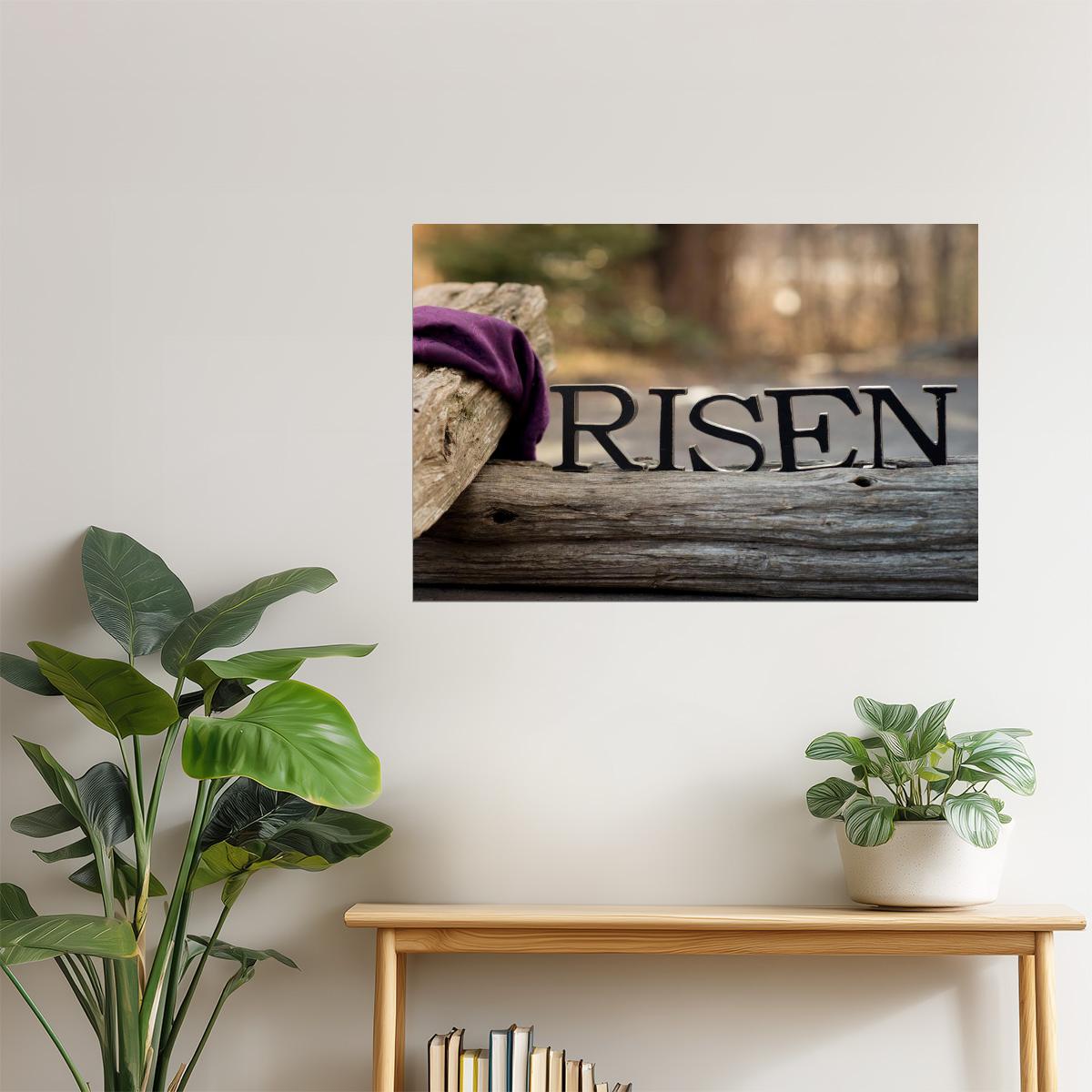 He Is Risen | Christian Inspirational Poster