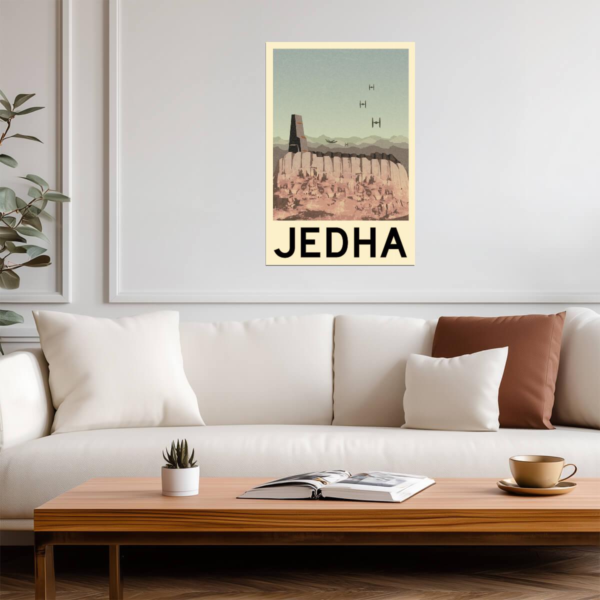 Star Wars Holy City of Jedha | Minimalist Fantasy Travel Poster - Movies & TV Poster