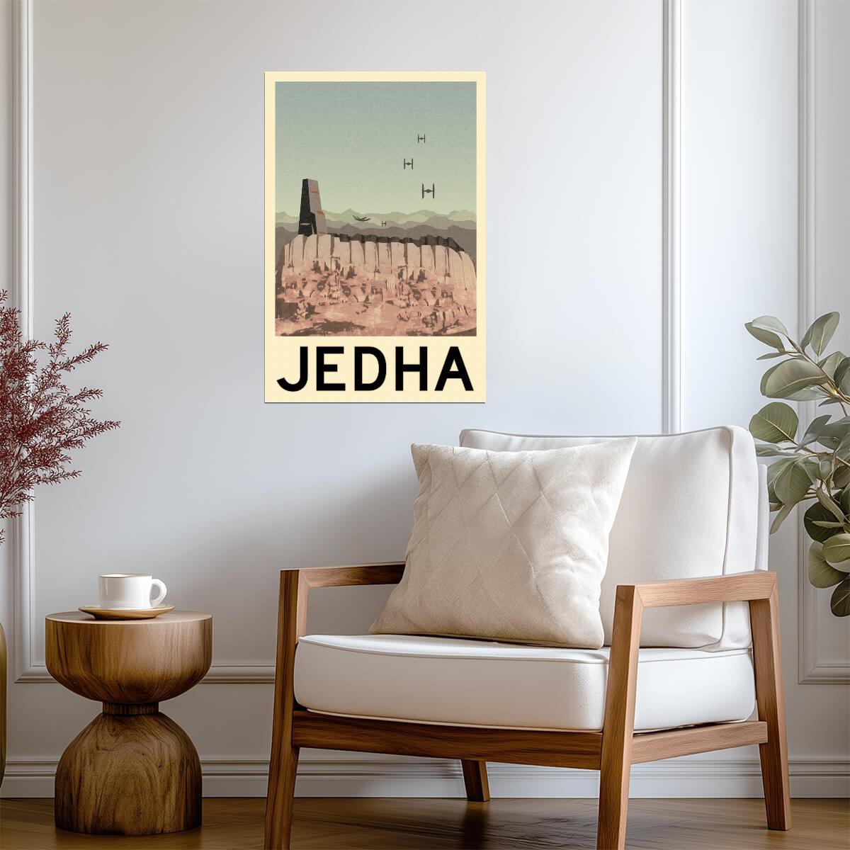 Star Wars Holy City of Jedha | Minimalist Fantasy Travel Poster - Movies & TV Poster