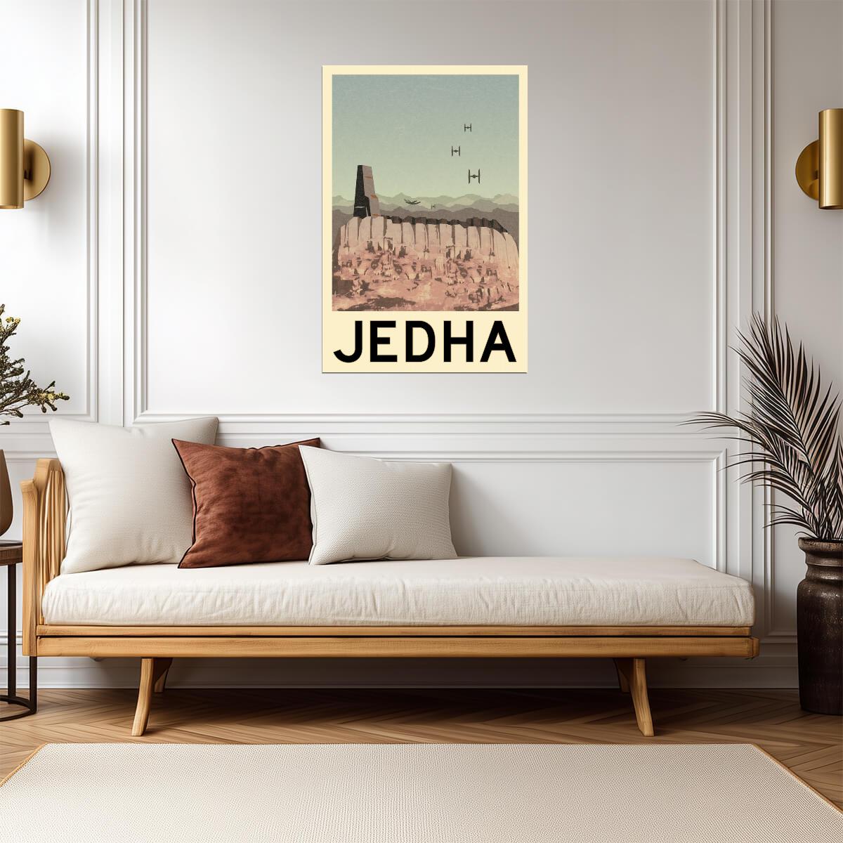 Star Wars Holy City of Jedha | Minimalist Fantasy Travel Poster - Movies & TV Poster