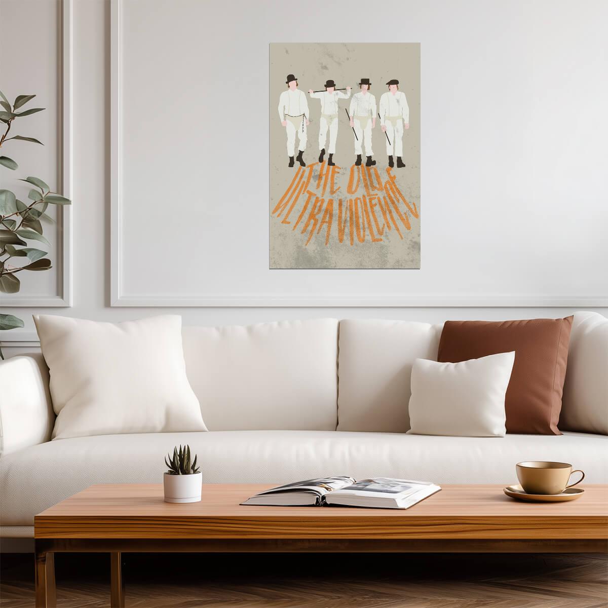A Clockwork Orange | "The Old Ultra-Violence" | Minimalist Movie Poster - Movies & TV Poster