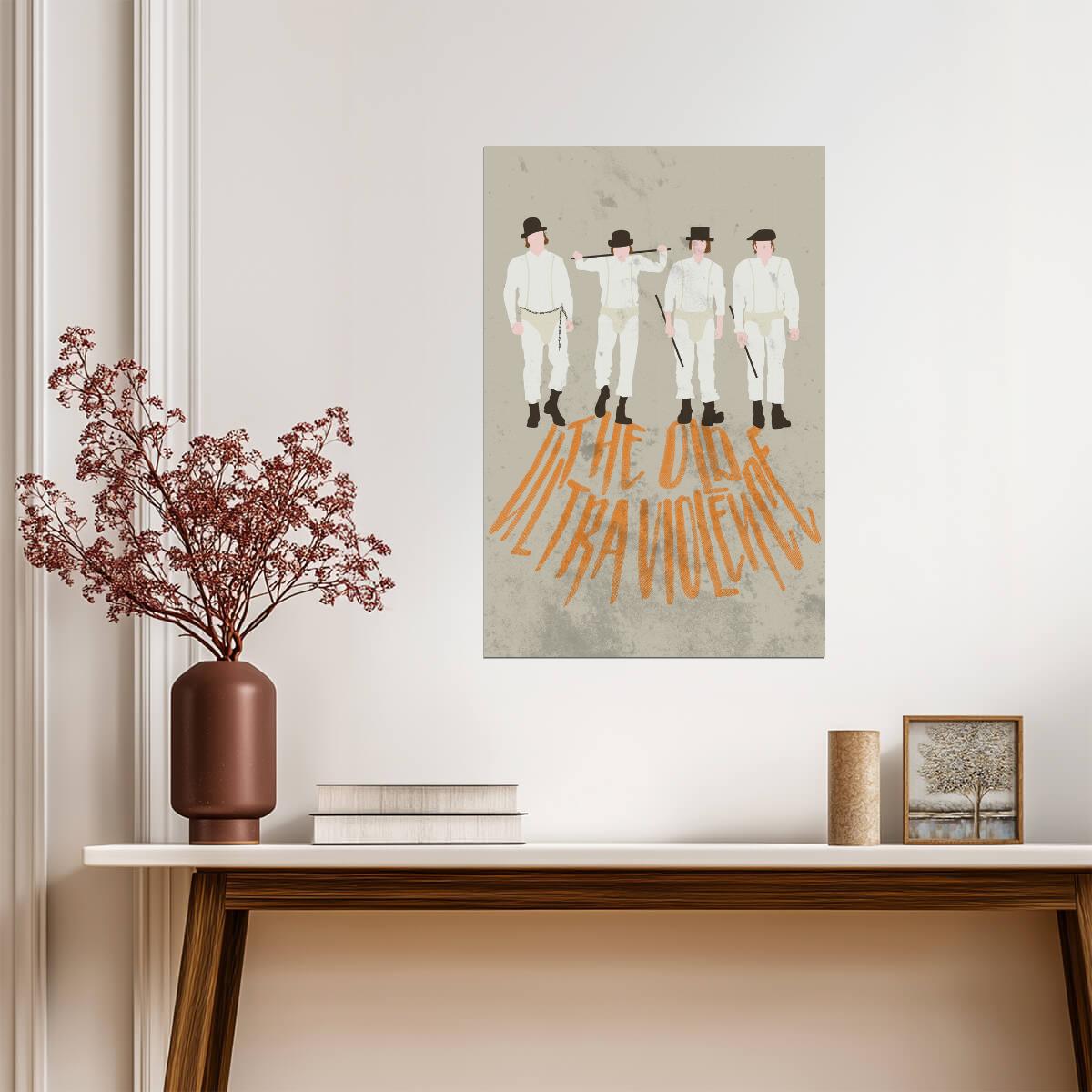 A Clockwork Orange | "The Old Ultra-Violence" | Minimalist Movie Poster - Movies & TV Poster