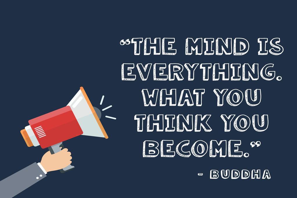 The Mind Is Everything | Buddha Motivational Quote Poster