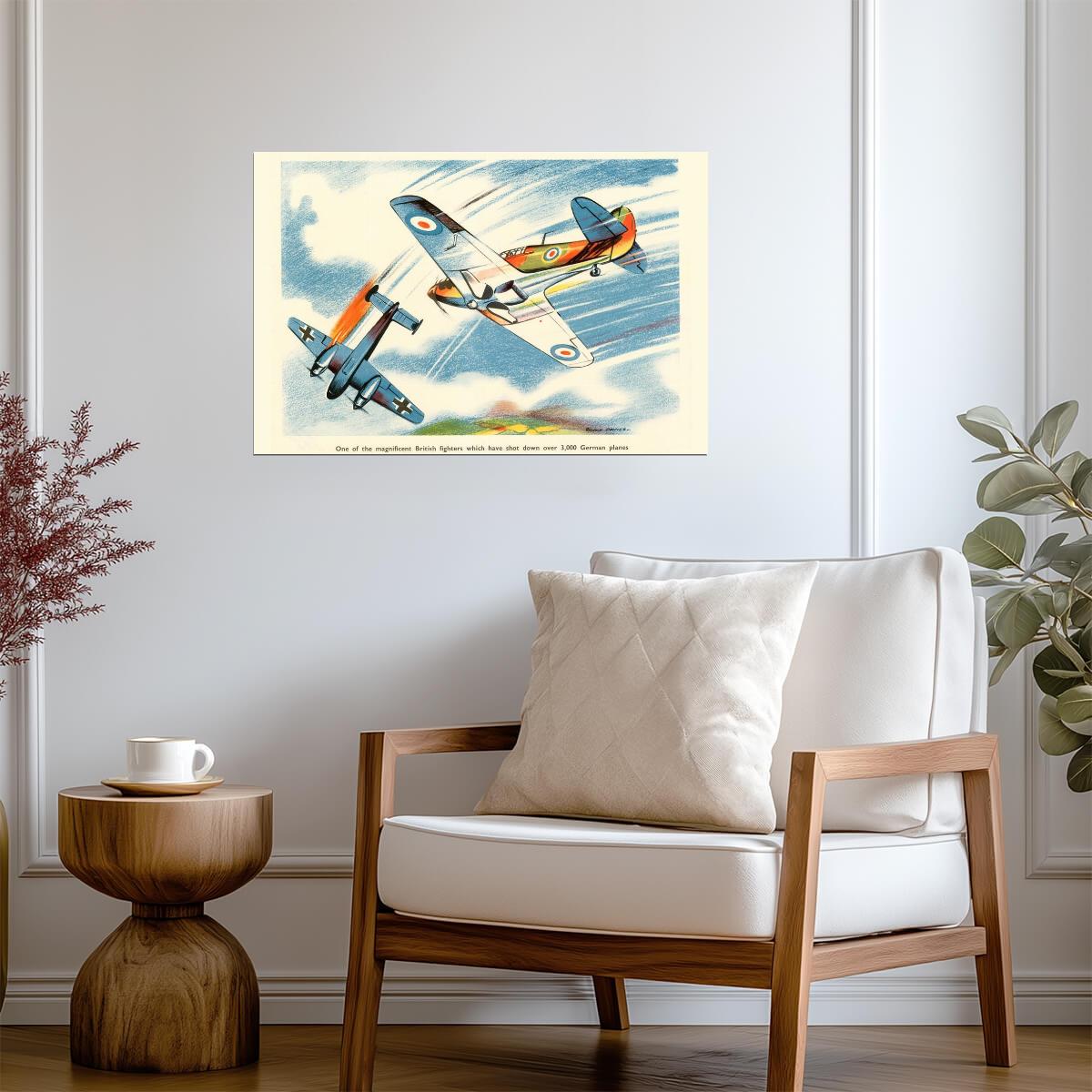 Magnificent British Fighters | WWII Aviation Art | Vintage Propaganda Poster - Vintage & Retro Poster