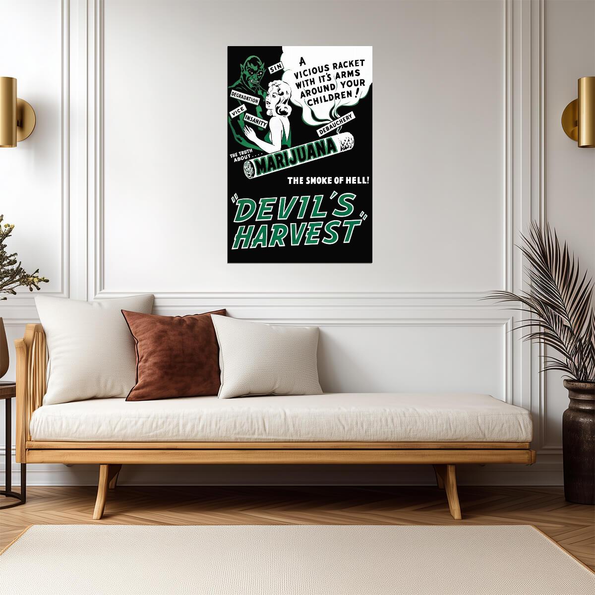 Devil's Harvest | Reefer Madness Style Exploitation Film Poster - Vintage & Retro Poster