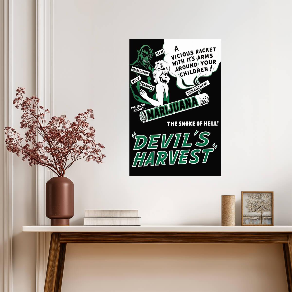 Devil's Harvest | Reefer Madness Style Exploitation Film Poster - Vintage & Retro Poster