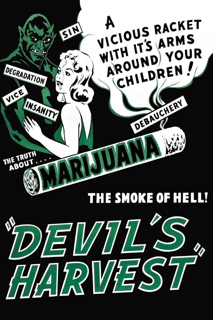 Devil's Harvest | Reefer Madness Style Exploitation Film Poster - Vintage & Retro Poster